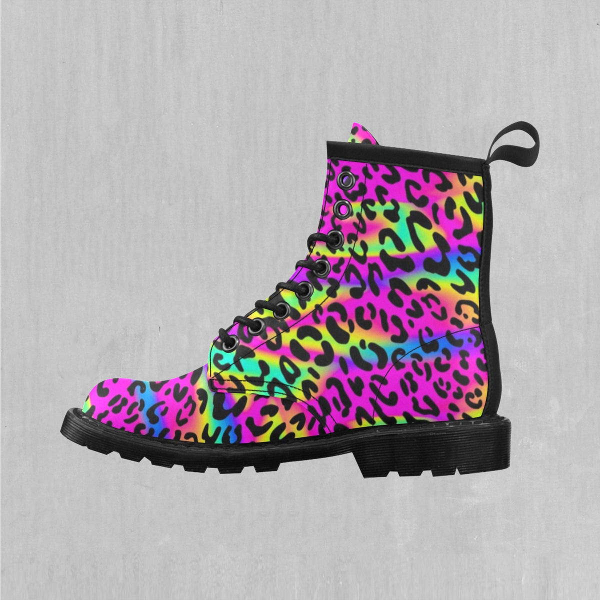 Rave Leopard Women's Lace Up Boots