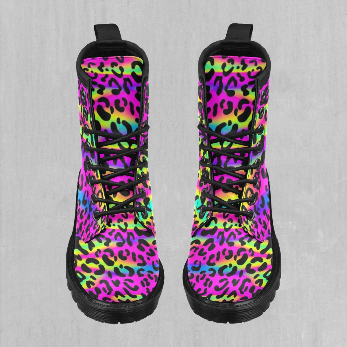 Rave Leopard Women's Lace Up Boots