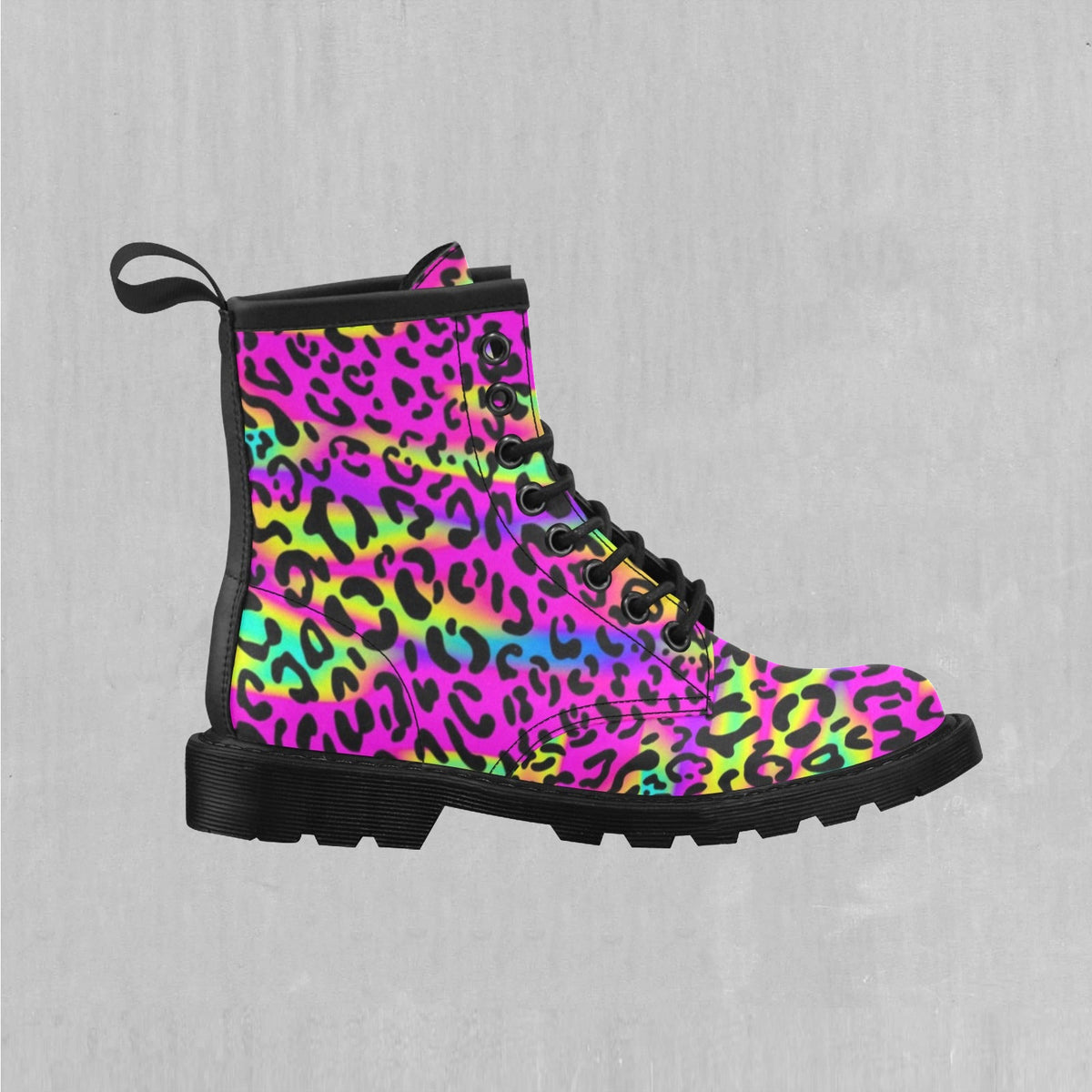Rave Leopard Women's Lace Up Boots