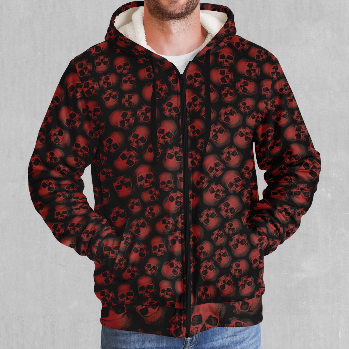 Boneyard (Red) Sherpa Hoodie