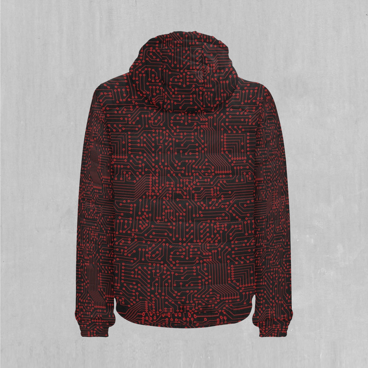 Red Cybernetic Puffer Jacket