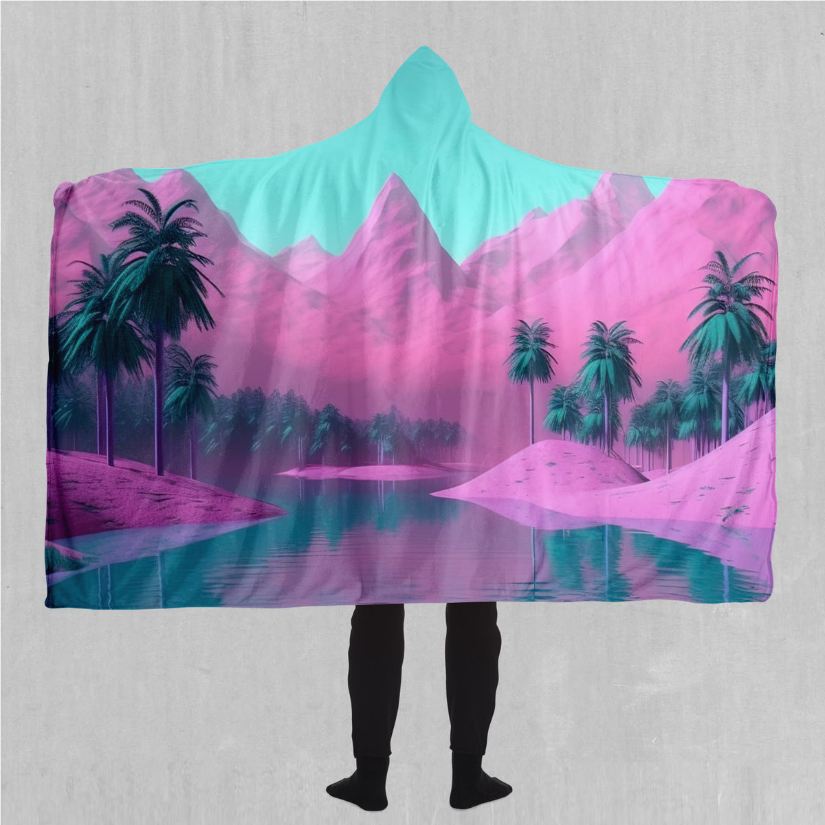 River of Bliss Hooded Blanket