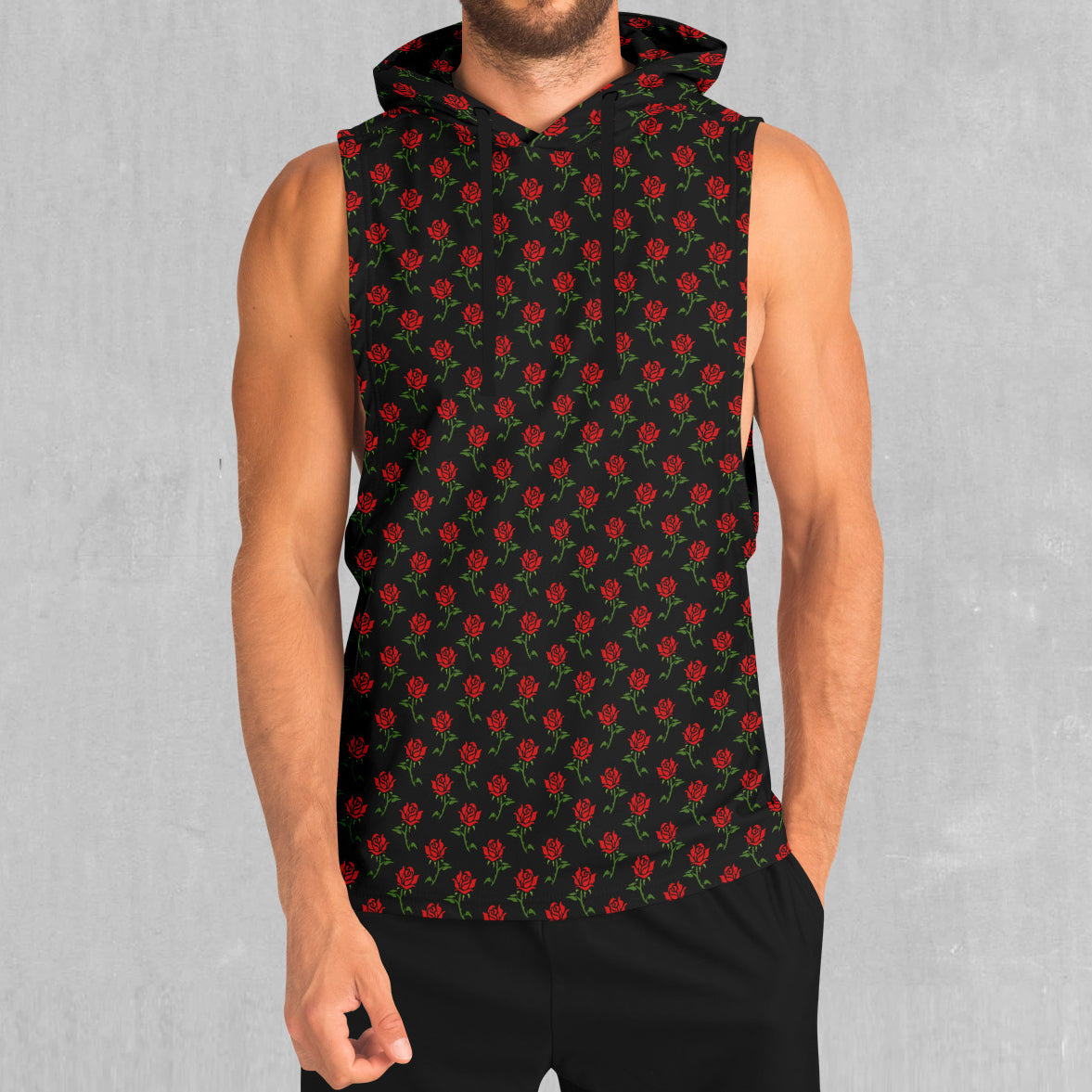 Roses Sleeveless Hoodie