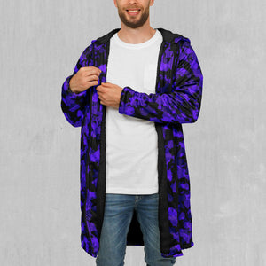 Royalty Purple Camo Zip Up Cloak (Black Fur)