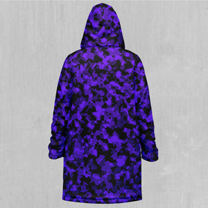 Royalty Purple Camo Zip Up Cloak (Black Fur)