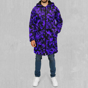 Royalty Purple Camo Zip Up Cloak (Black Fur)