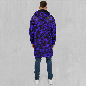 Royalty Purple Camo Zip Up Cloak (Black Fur)