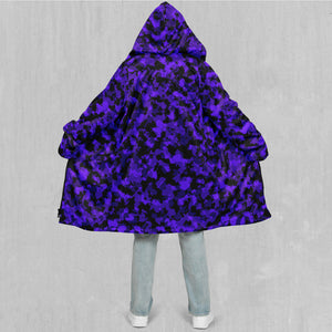 Royalty Purple Camo Zip Up Cloak (Black Fur)