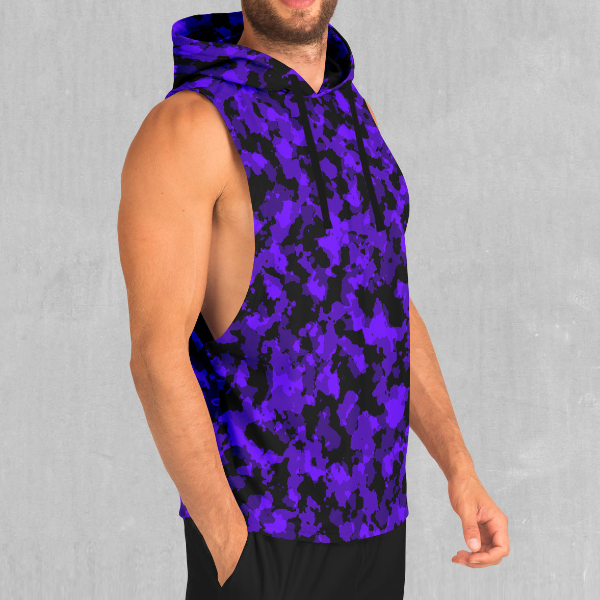 Royalty Purple Camo Sleeveless Hoodie