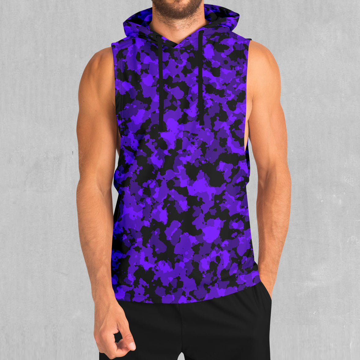 Royalty Purple Camo Sleeveless Hoodie