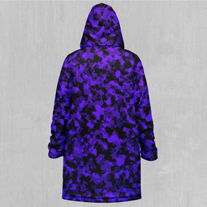 Royalty Purple Camo Zip Up Cloak (White Fur)