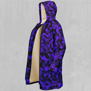 Royalty Purple Camo Zip Up Cloak (White Fur)