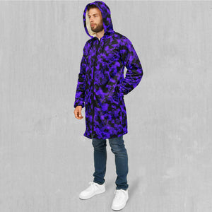 Royalty Purple Camo Zip Up Cloak (White Fur)