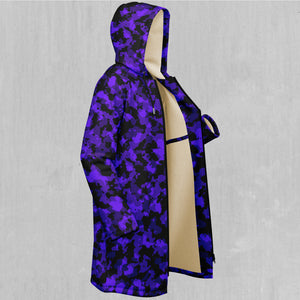 Royalty Purple Camo Zip Up Cloak (White Fur)