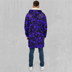 Royalty Purple Camo Zip Up Cloak (White Fur)