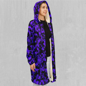 Royalty Purple Camo Zip Up Cloak (White Fur)