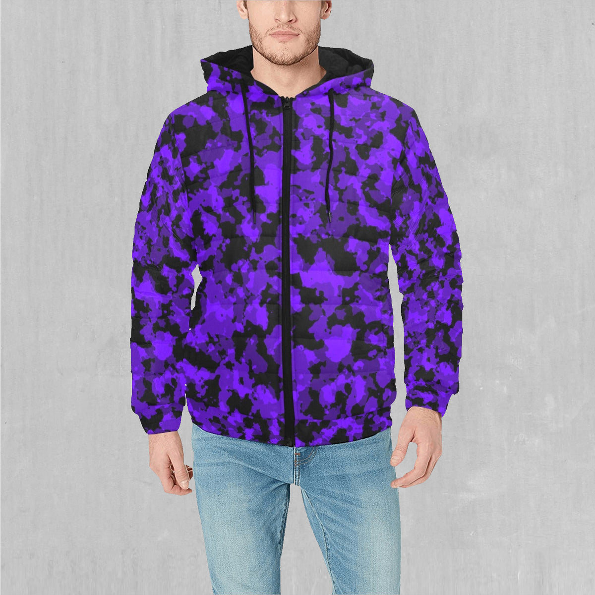 Royalty Purple Camo Puffer Jacket