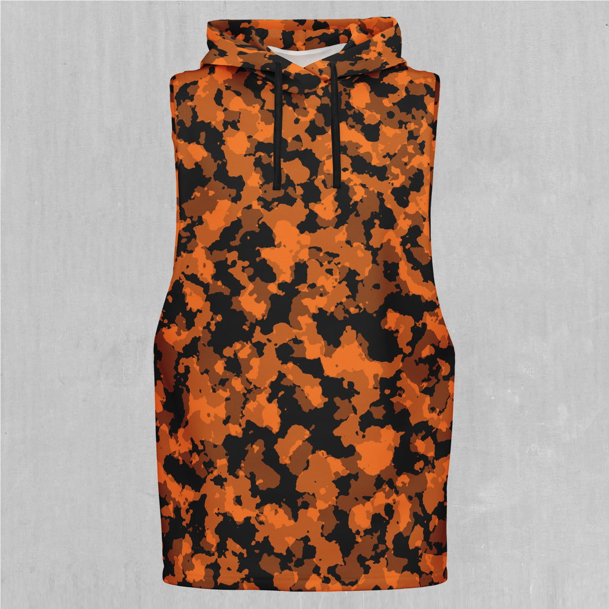 Savage Orange Camo Sleeveless Hoodie