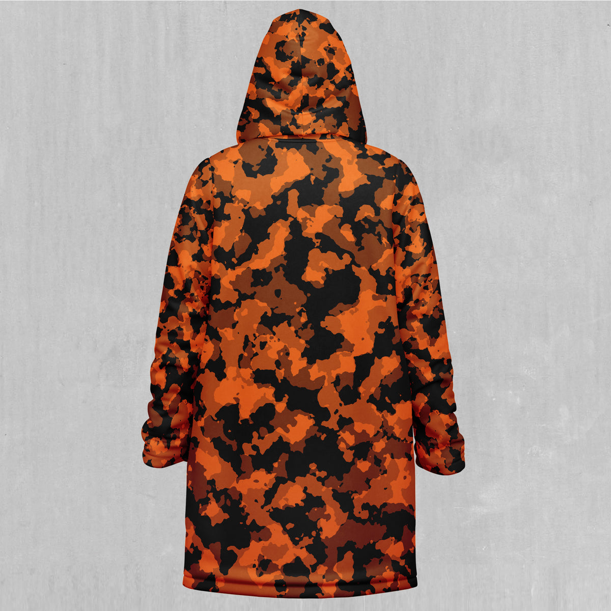 Savage Orange Camo Zip Up Cloak (White Fur)