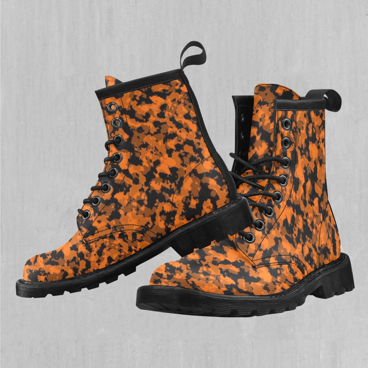 Savage Orange Camo Women's Lace Up Boots