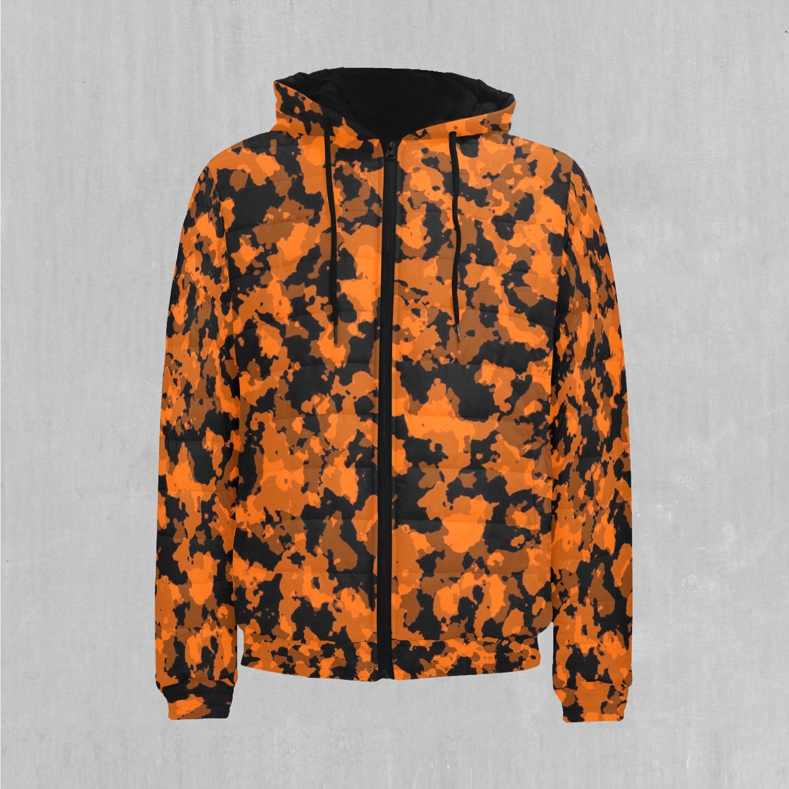 Savage Orange Camo Puffer Jacket