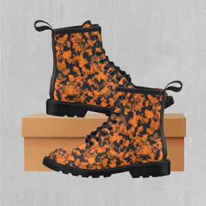 Savage Orange Camo Women's Lace Up Boots