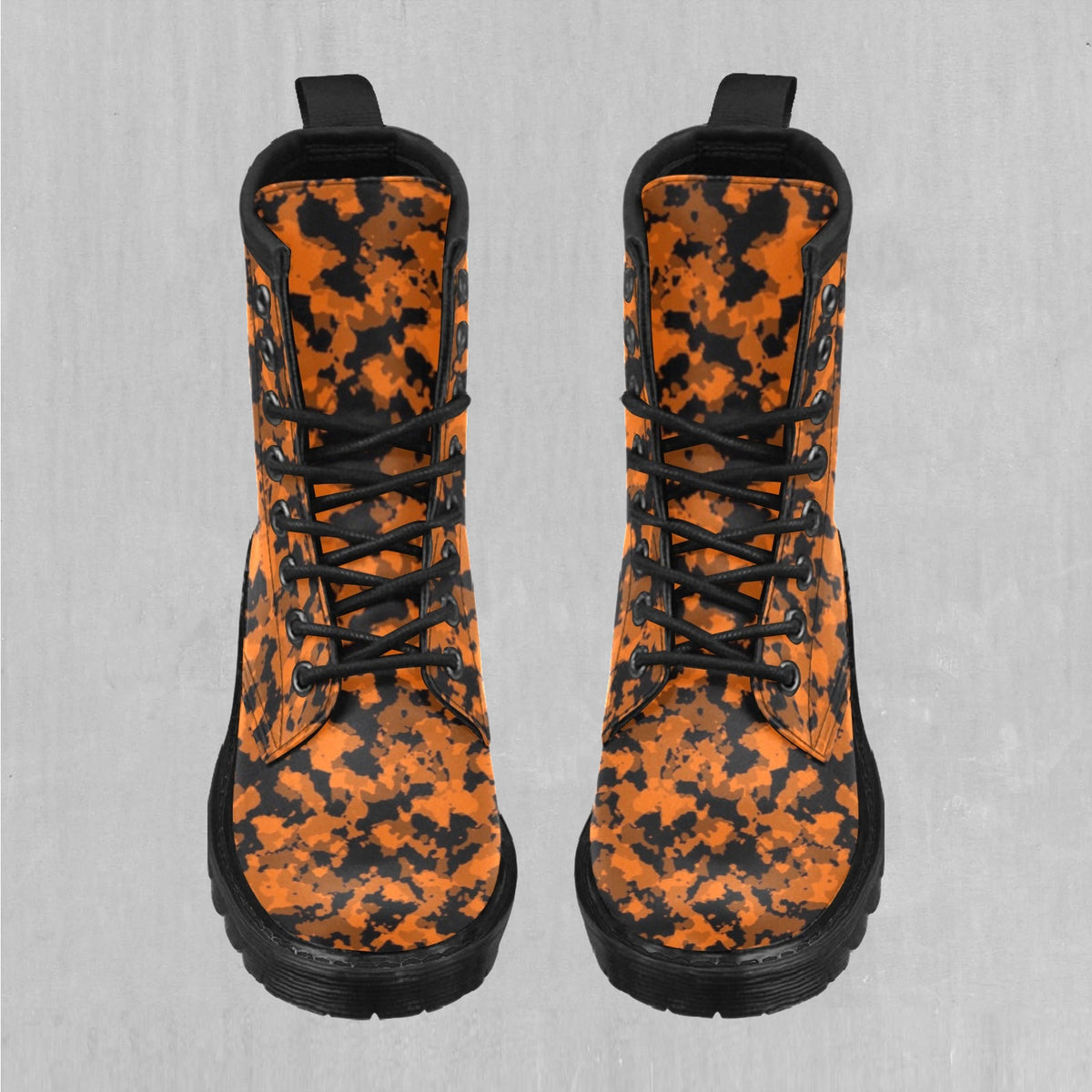 Savage Orange Camo Women's Lace Up Boots