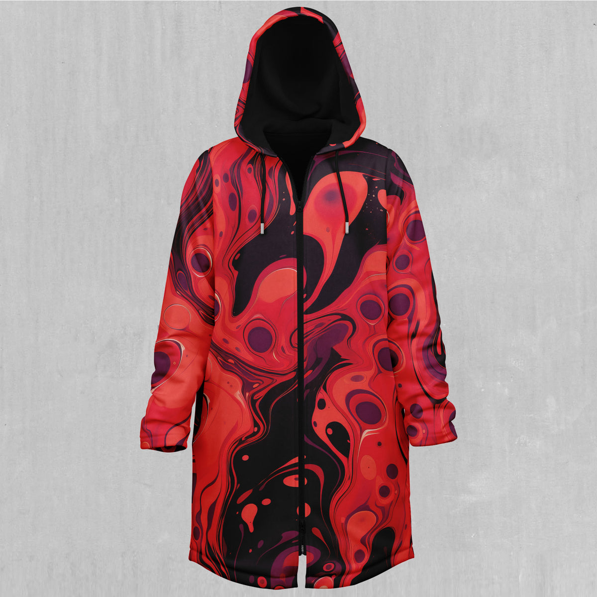 Scarlet Fusion Zip Up Cloak (Black Fur)