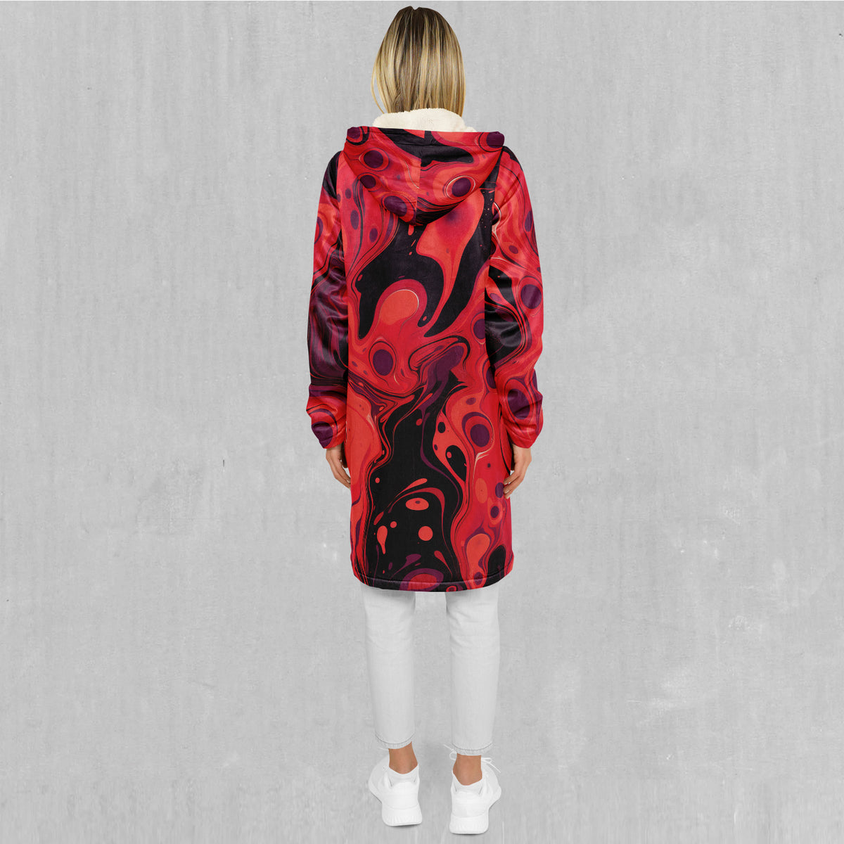 Scarlet Fusion Zip Up Cloak (White Fur)