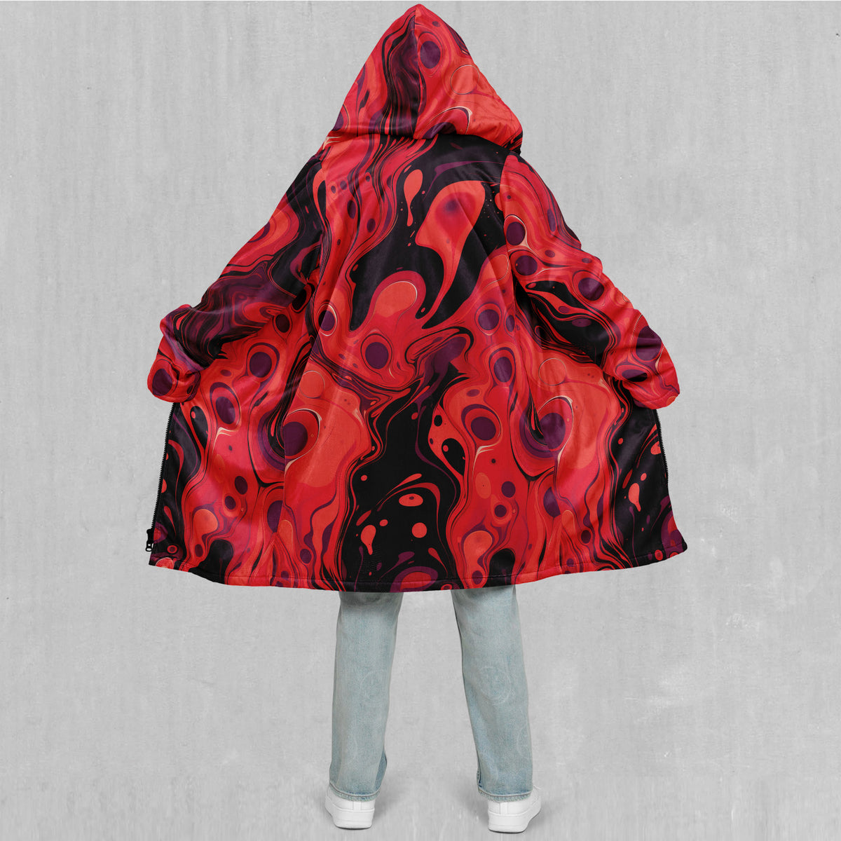 Scarlet Fusion Zip Up Cloak (White Fur)