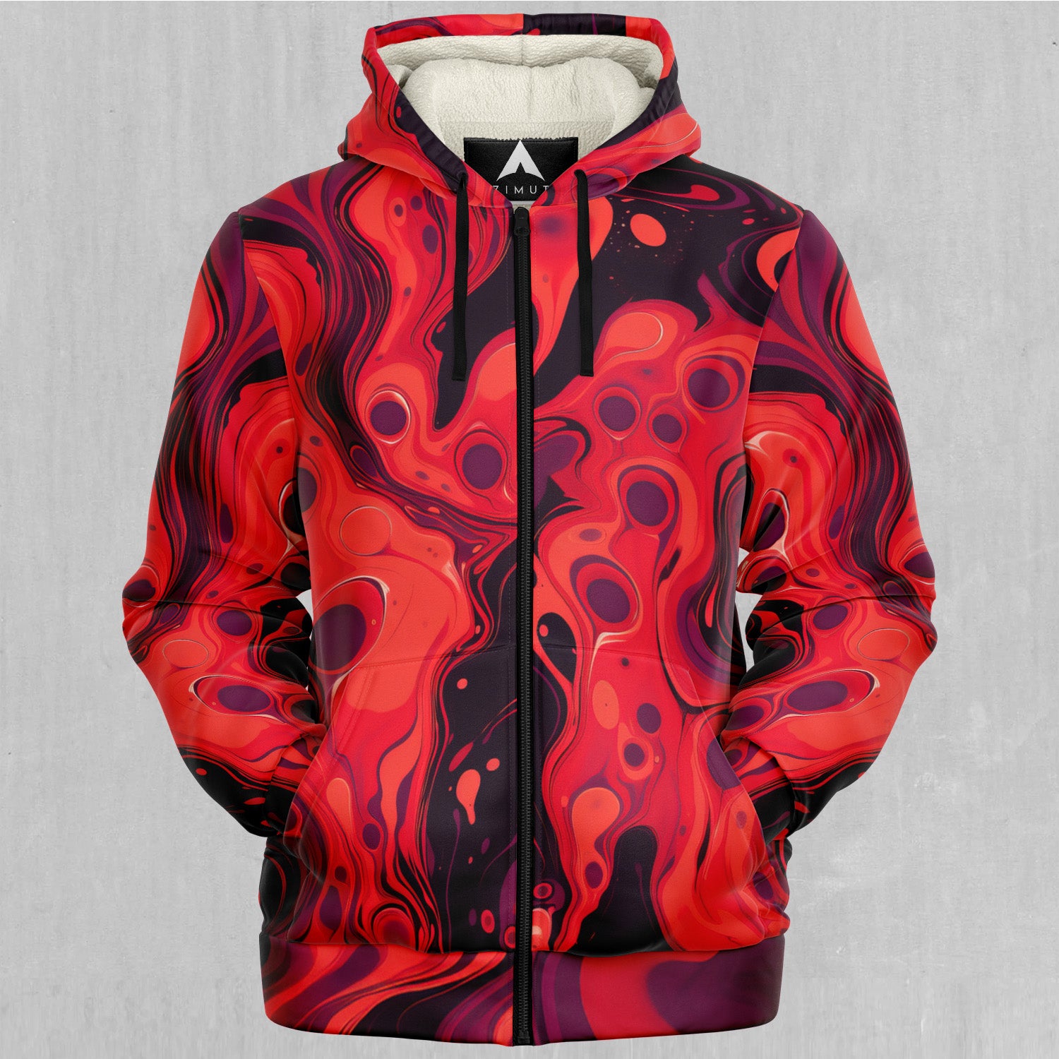 Scarlet Fusion Sherpa Hoodie