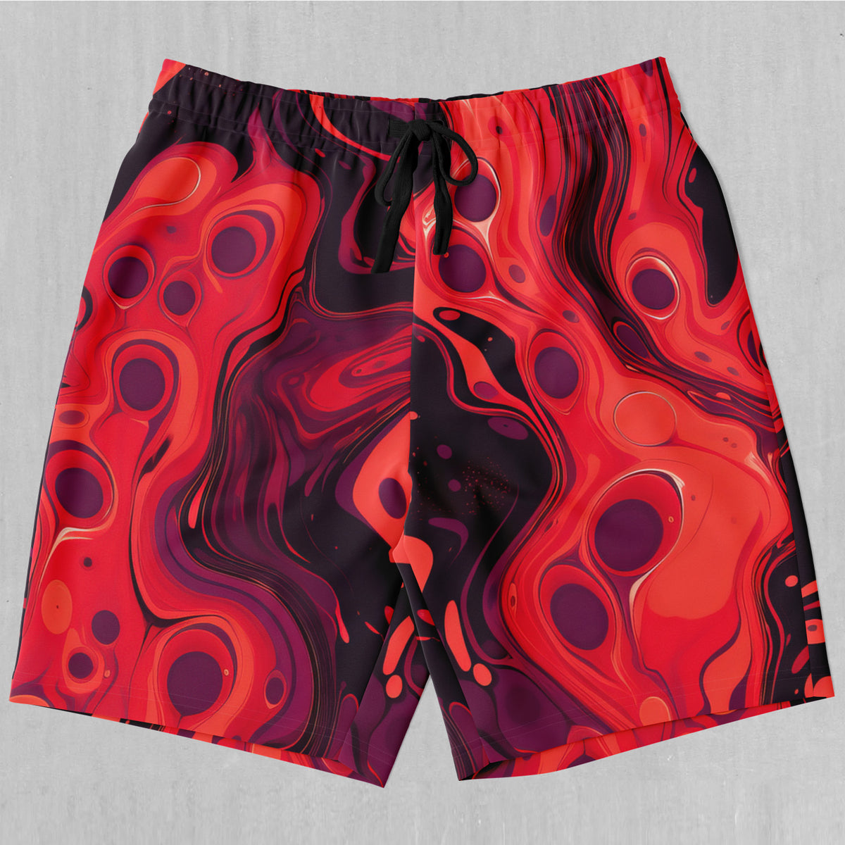 Scarlet Fusion Shorts - Festival Clothing, Rave Outfits, EDM Gear