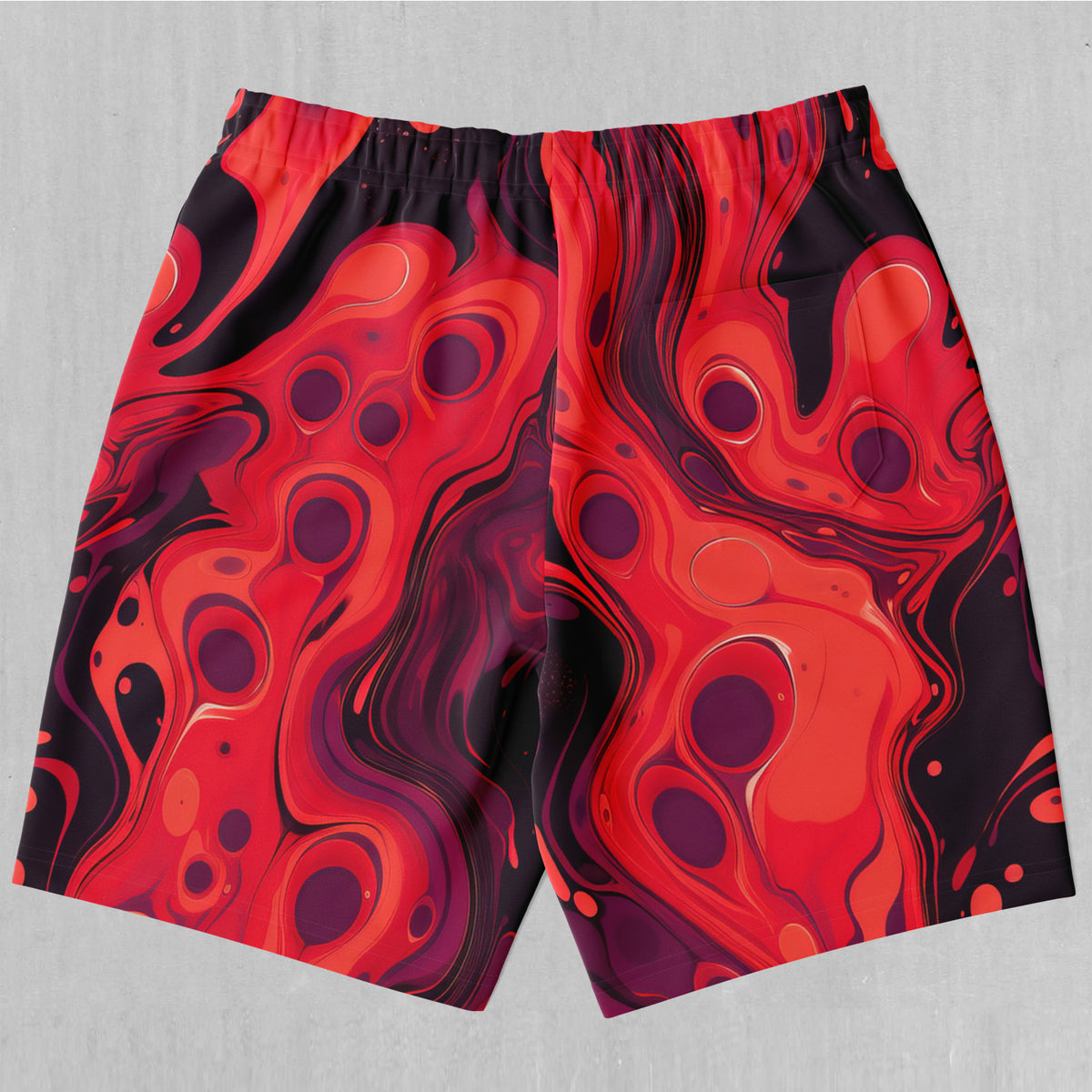 Scarlet Fusion Shorts - Festival Clothing, Rave Outfits, EDM Gear