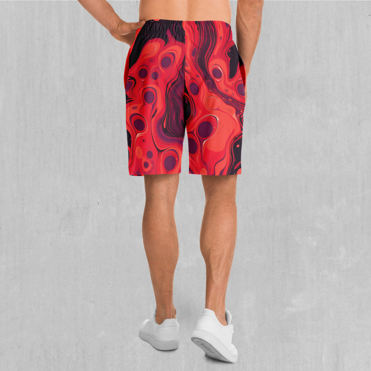 Scarlet Fusion Shorts - Festival Clothing, Rave Outfits, EDM Gear