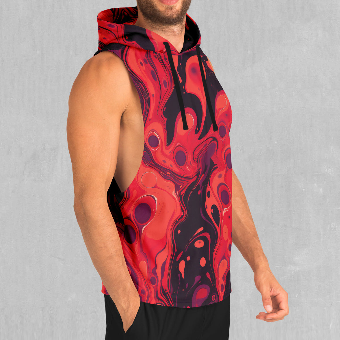 Scarlet Fusion Sleeveless Hoodie