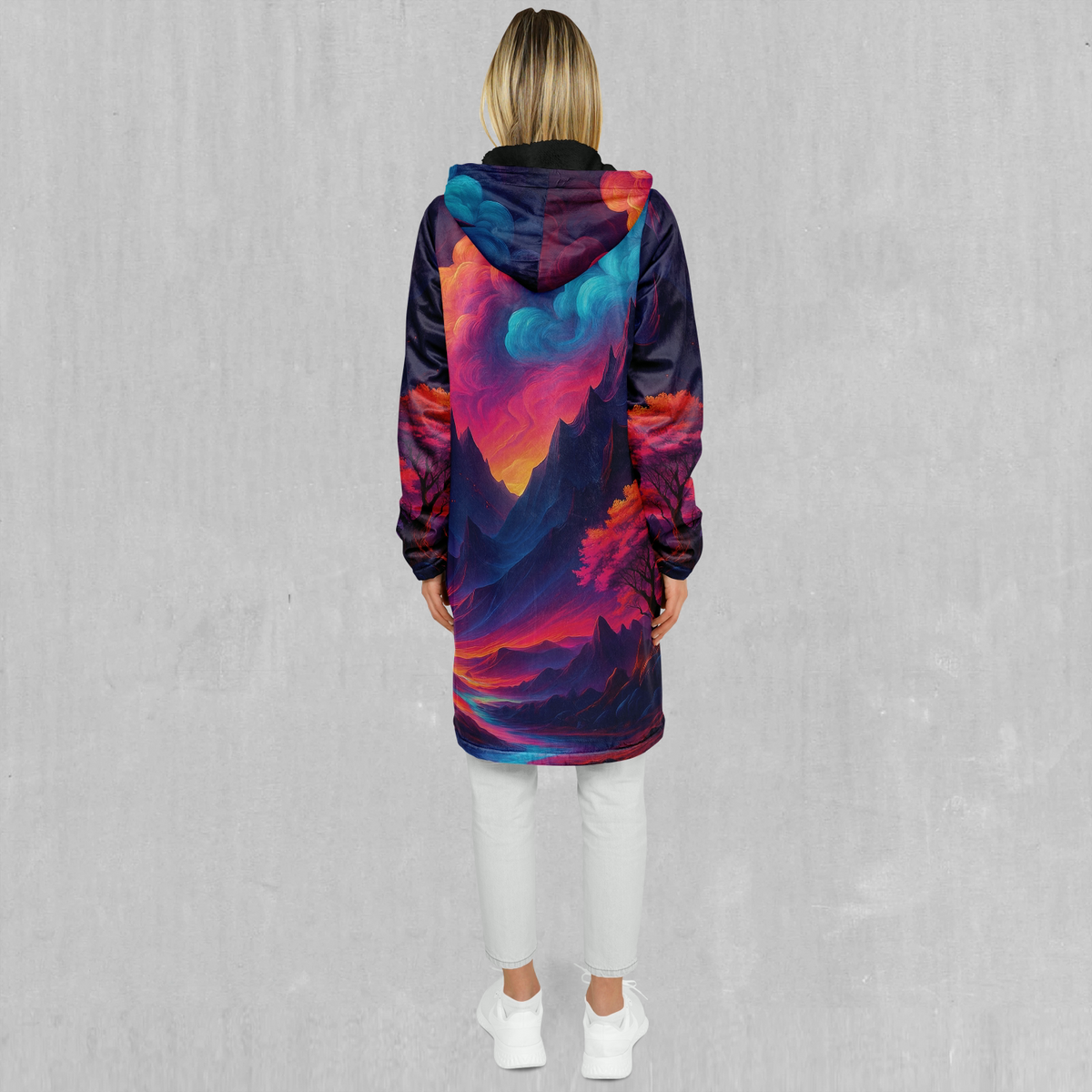 Spectral Heights Zip Up Cloak (Black Fur)