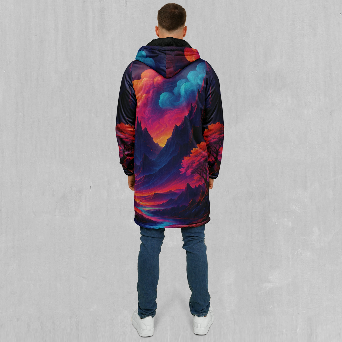 Spectral Heights Zip Up Cloak (Black Fur)