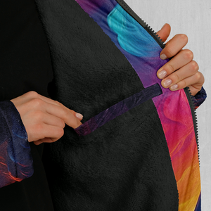 Spectral Heights Zip Up Cloak (Black Fur)