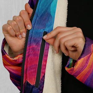 Spectral Heights Zip Up Cloak (White Fur)