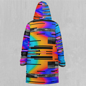 Spectrum Noise Zip Up Cloak (Black Fur)