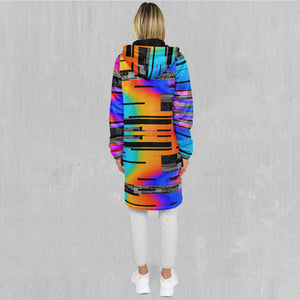 Spectrum Noise Zip Up Cloak (Black Fur)