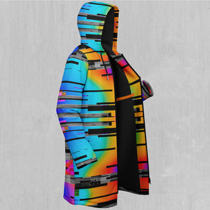 Spectrum Noise Zip Up Cloak (Black Fur)