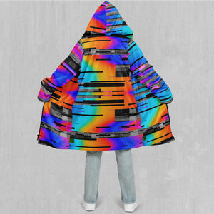 Spectrum Noise Zip Up Cloak (Black Fur)