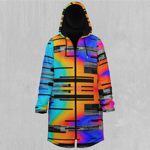 Spectrum Noise Zip Up Cloak (Black Fur)