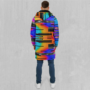 Spectrum Noise Zip Up Cloak (Black Fur)