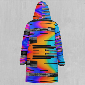 Spectrum Noise Zip Up Cloak (White Fur)