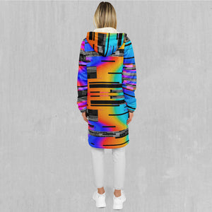 Spectrum Noise Zip Up Cloak (White Fur)