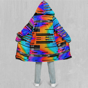 Spectrum Noise Zip Up Cloak (White Fur)