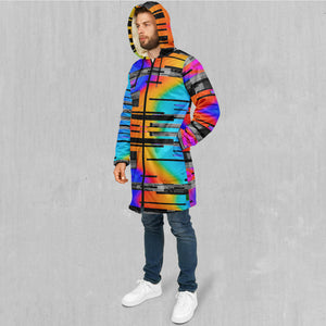 Spectrum Noise Zip Up Cloak (White Fur)