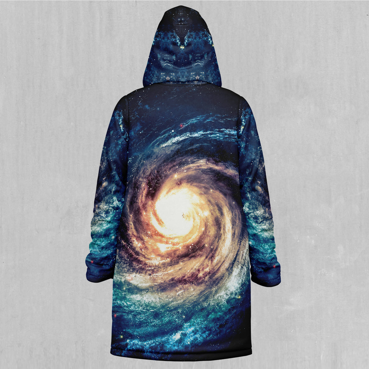 Spiral Galaxy Zip Up Cloak (Black Fur)
